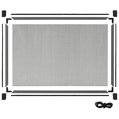 Extendable Insect Screen for Windows Anthracite (100-193)x75 cm