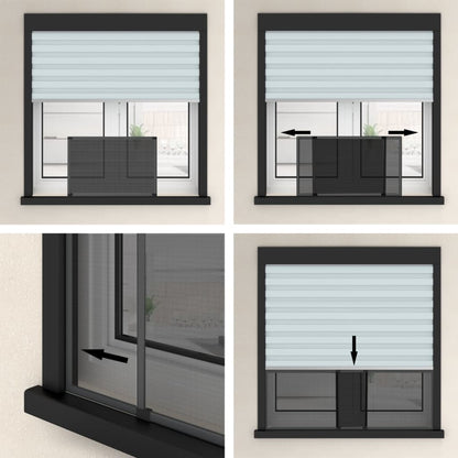 Extendable Insect Screen for Windows Anthracite (100-193)x75 cm