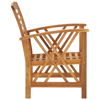 Garden Lounge Set | Brown | Solid acacia wood | Medium | Durable