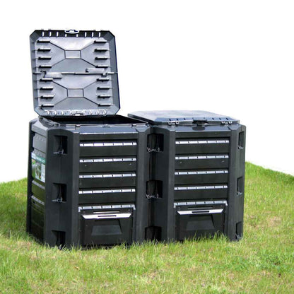 312273 vidaXL Garden Composter Black 800 L