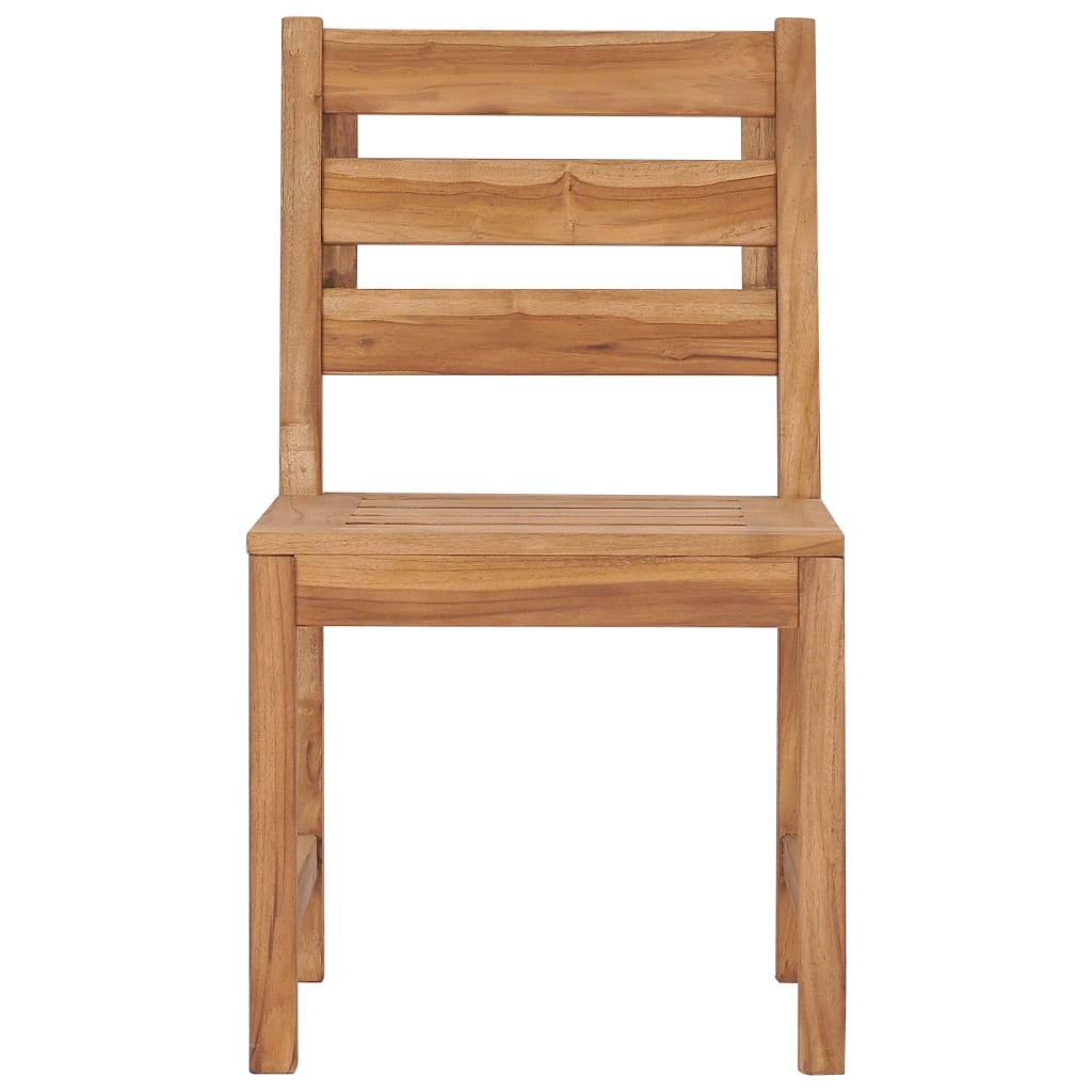 Garden Chair | Set of 2 | Natural Teak | Solid Teak Wood | Regular