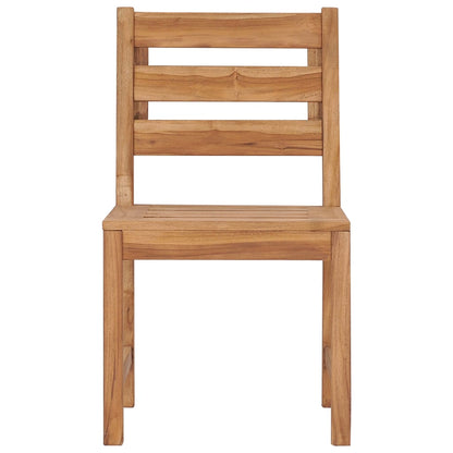 Garden Chair | Set of 2 | Natural Teak | Solid Teak Wood | Regular