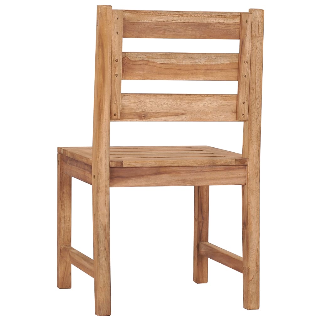 Garden Chair | Set of 2 | Natural Teak | Solid Teak Wood | Regular