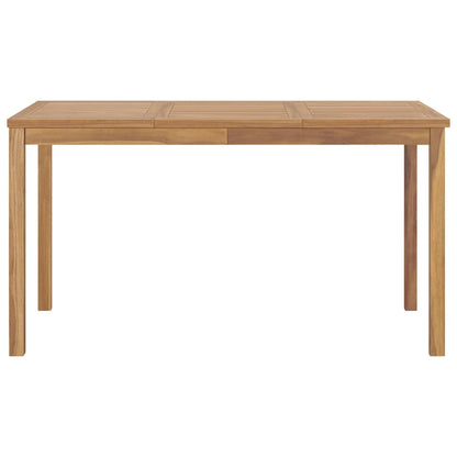 315619 vidaXL Garden Dining Table 140x80x77 cm Solid Teak Wood