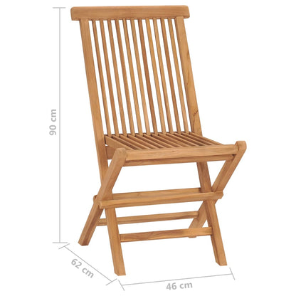 Garden Chair | Set of 2 | Natural Teak | Solid Teak Wood | Standard