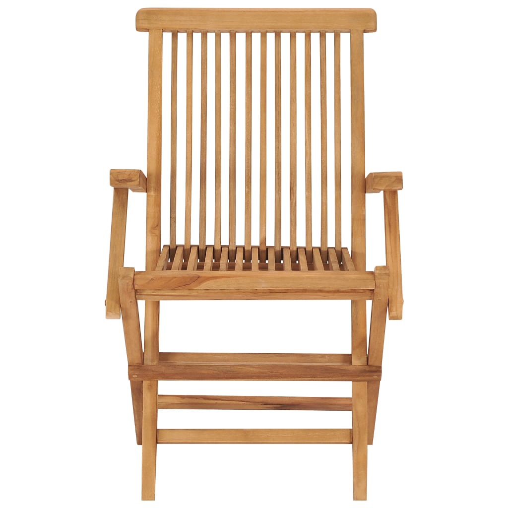 Garden Chair | Set of 3 | Teak Brown | Teak Wood | Medium | Foldable