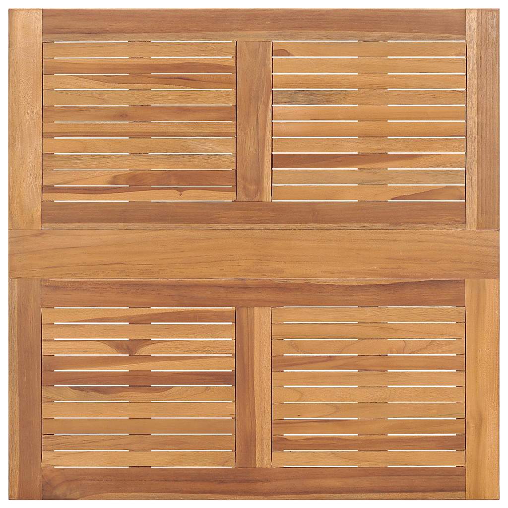 315448 vidaXL Folding Garden Dining Table 90x90x75 cm Solid Teak Wood