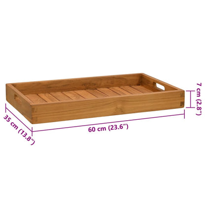 Serving Tray 60x35 cm Solid Teak Wood