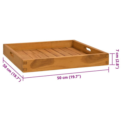 Serving Tray 50x50 cm Solid Teak Wood