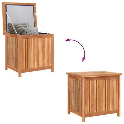 Garden Storage Box 60x50x58 cm Solid Teak Wood