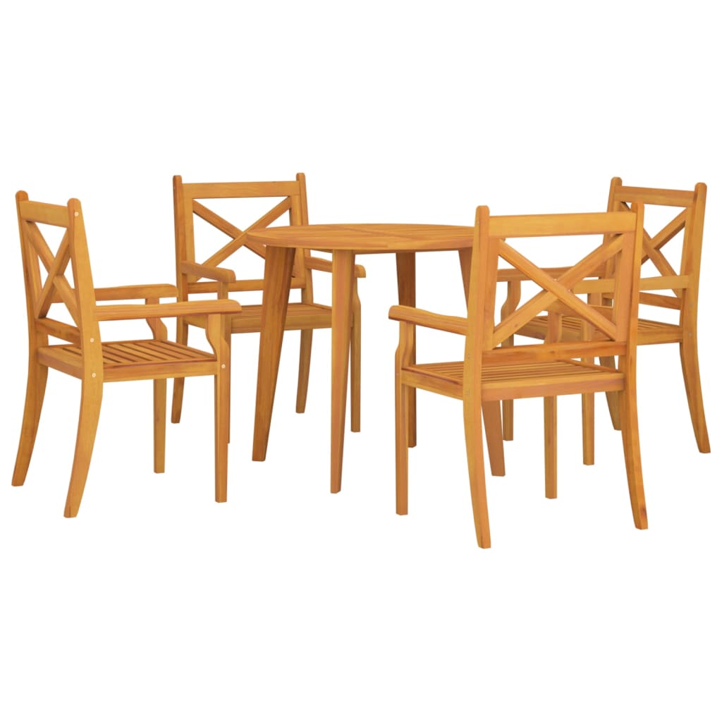 Garden Dining Set | Natural wood | Solid acacia wood | Medium |  Durable