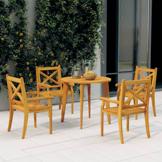Garden Dining Set | Natural wood | Solid acacia wood | Medium |  Durable