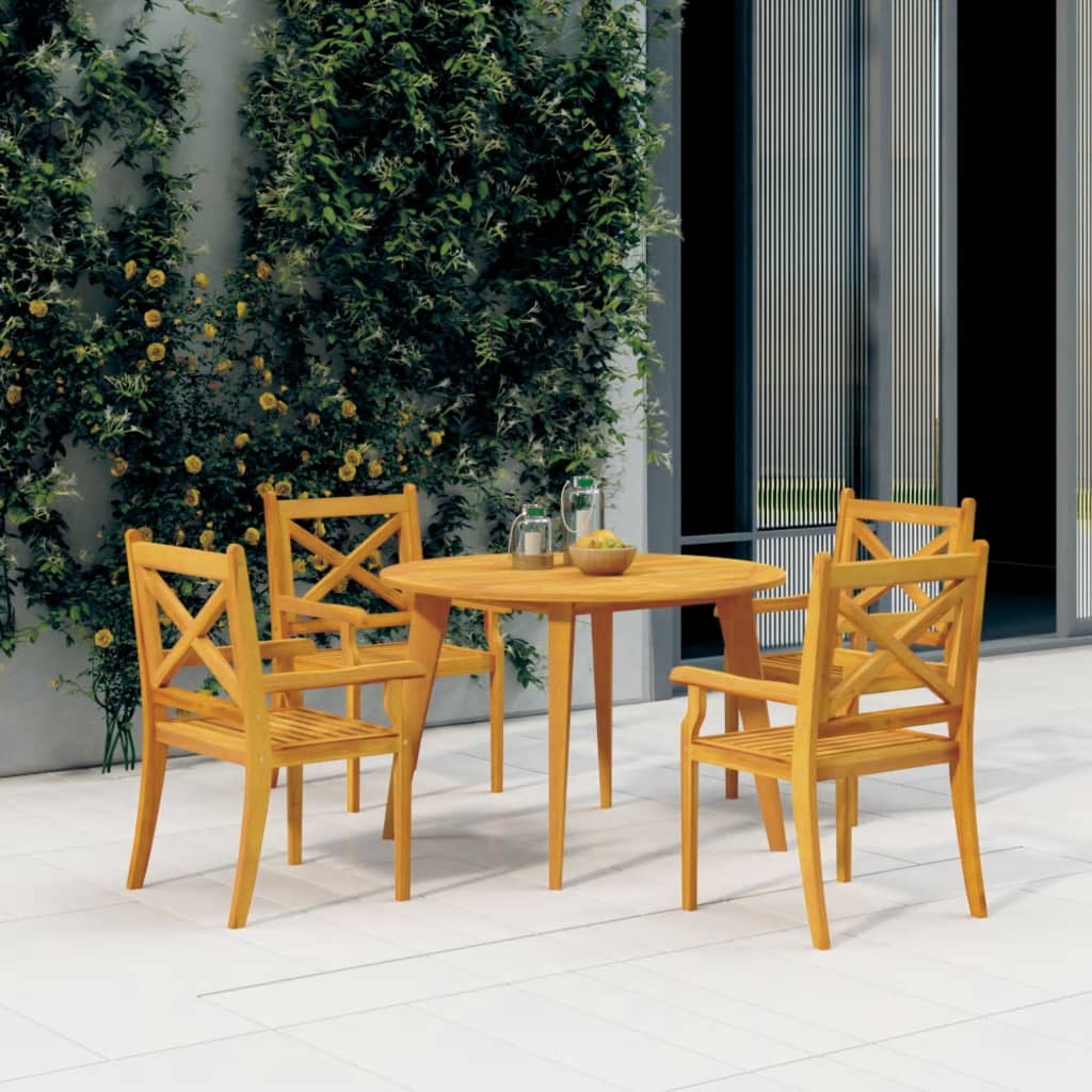 Garden Dining Set | Natural Wood | Solid acacia wood with an oiled finish