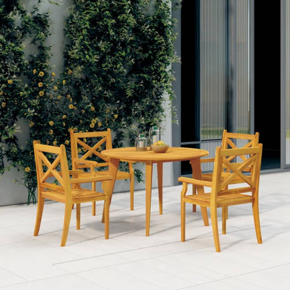 Garden Dining Set | Natural Wood | Solid acacia wood with an oiled finish