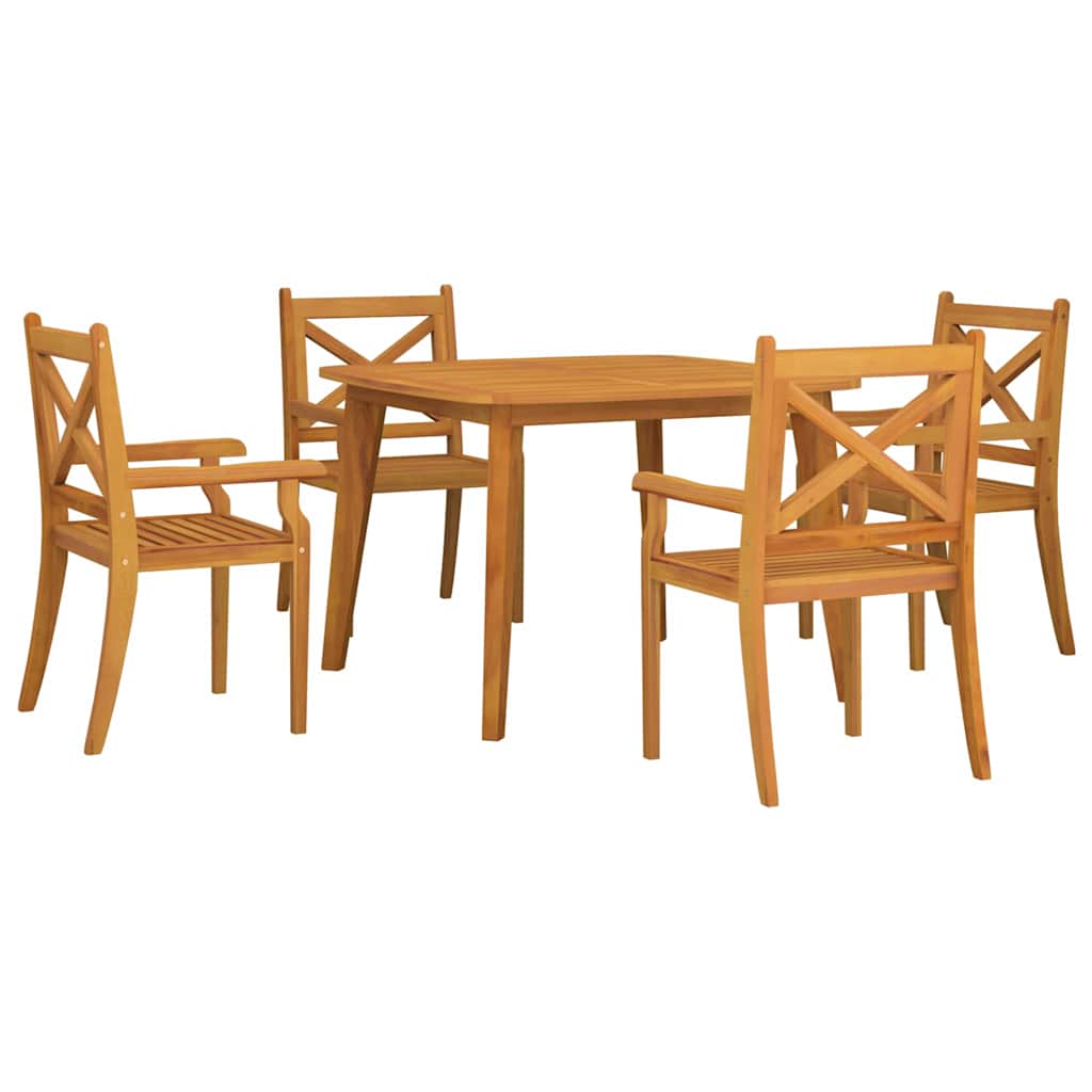 Garden Dining Set | Natural wood | Solid Acacia wood | Medium