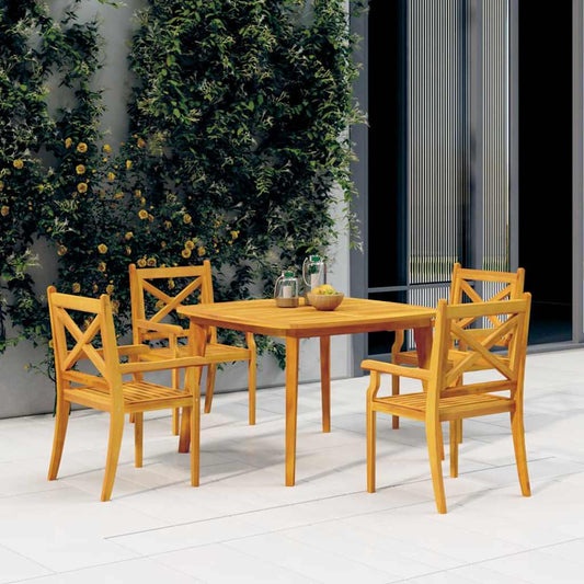 Garden Dining Set | Natural wood | Solid Acacia wood | Medium