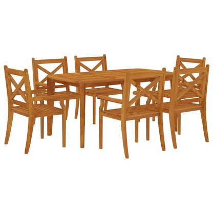 Garden Dining Set | Brown | Solid Acacia wood | Large | Seats Many