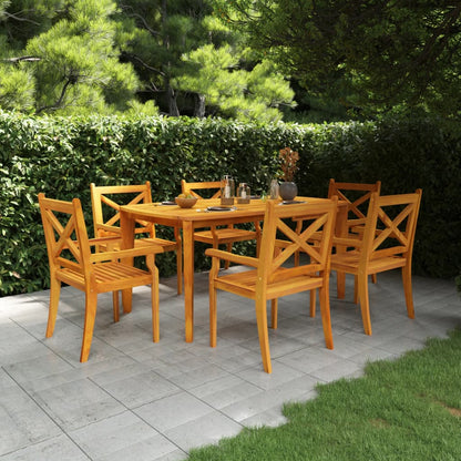 Garden Dining Set | Brown | Solid Acacia wood | Large | Seats Many