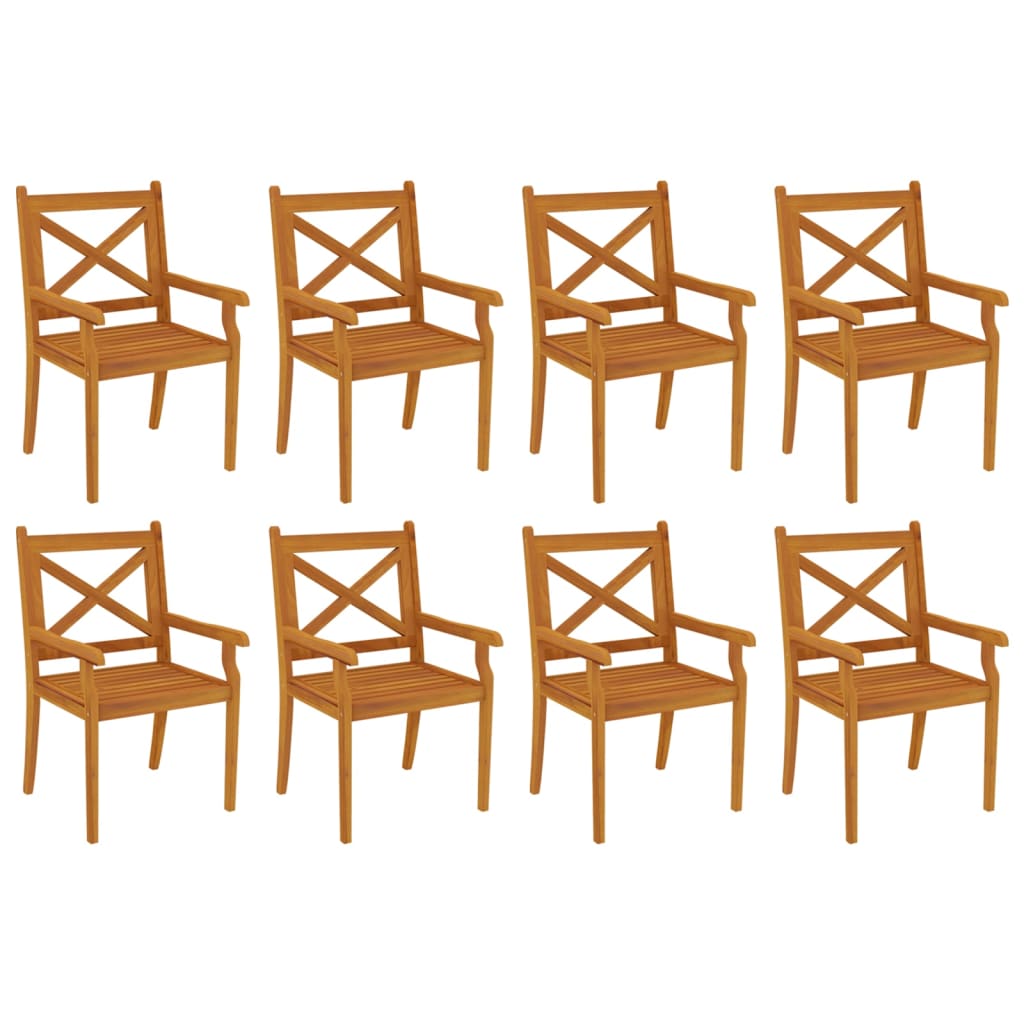 Garden Dining Set | Brown | Solid Acacia Wood with an Oiled Finish