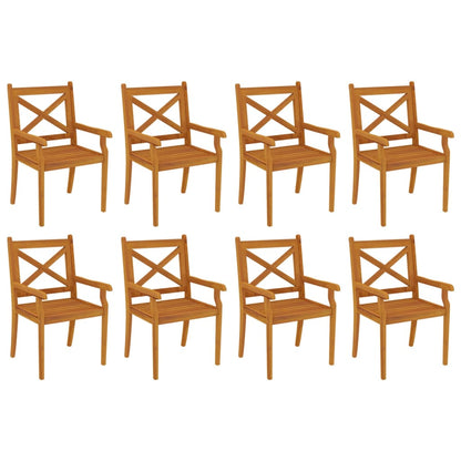 Garden Dining Set | Brown | Solid Acacia Wood with an Oiled Finish