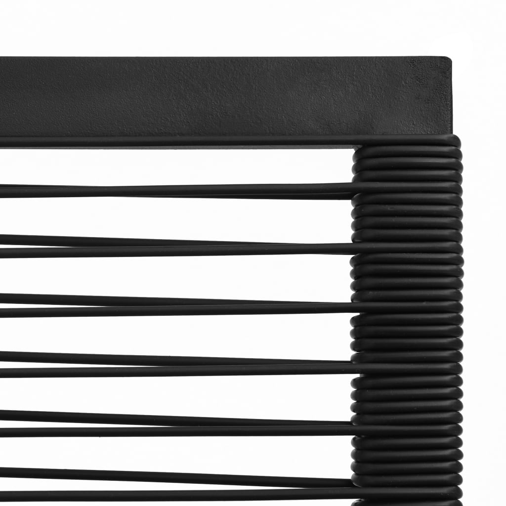 Dining Set | Black | PVC rattan, powder-coated steel, glass