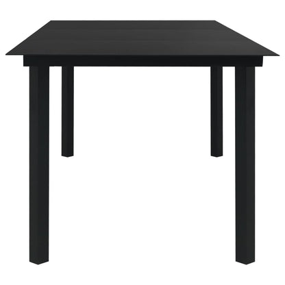 9 Piece Outdoor Dining Set PVC Rattan Black