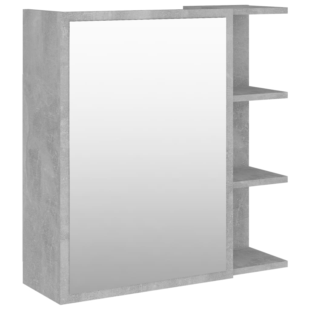 Bathroom Mirror Cabinet Concrete Grey 62.5x20.5x64 cm Engineered Wood