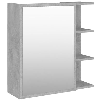 Bathroom Mirror Cabinet Concrete Grey 62.5x20.5x64 cm Engineered Wood