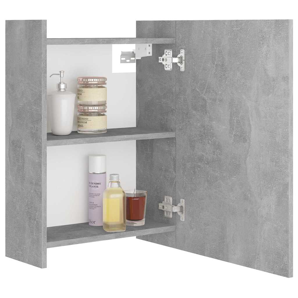 Bathroom Mirror Cabinet Concrete Grey 62.5x20.5x64 cm