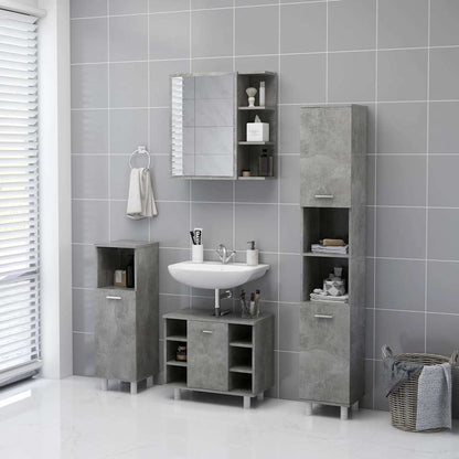 Bathroom Mirror Cabinet Concrete Grey 62.5x20.5x64 cm