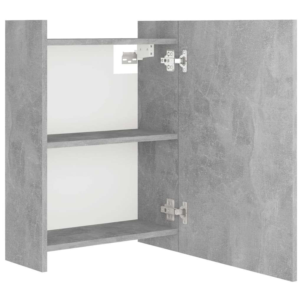 Bathroom Mirror Cabinet Concrete Grey 62.5x20.5x64 cm Engineered Wood