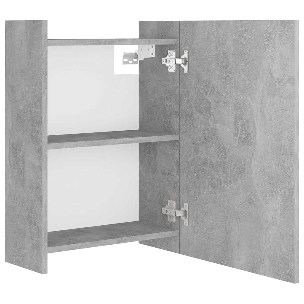 Bathroom Mirror Cabinet Concrete Grey 62.5x20.5x64 cm