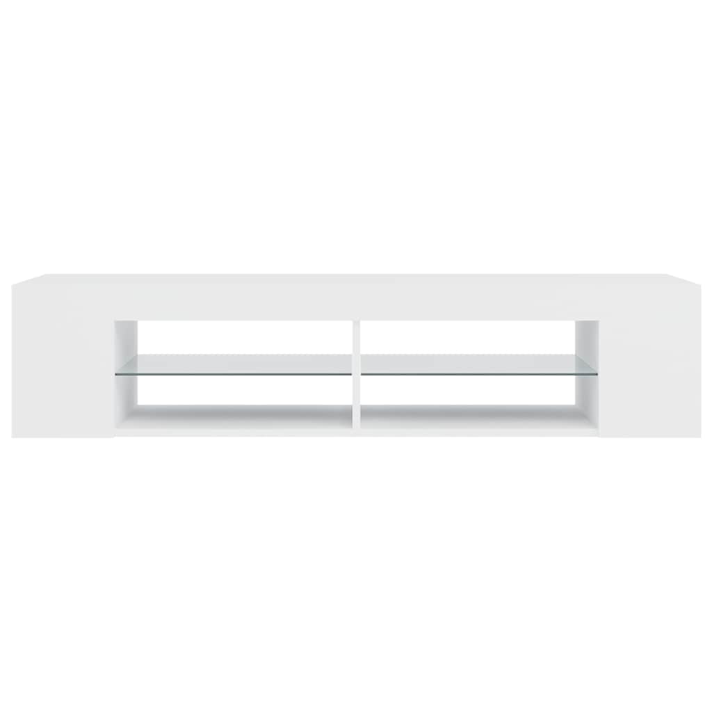 804229 vidaXL TV Cabinet with LED Lights White 135x39x30 cm