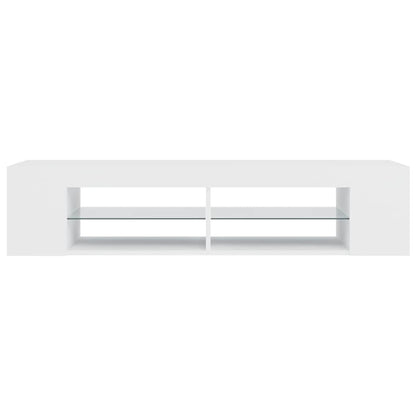 804229 vidaXL TV Cabinet with LED Lights White 135x39x30 cm