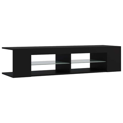 804230 vidaXL TV Cabinet with LED Lights Black 135x39x30 cm