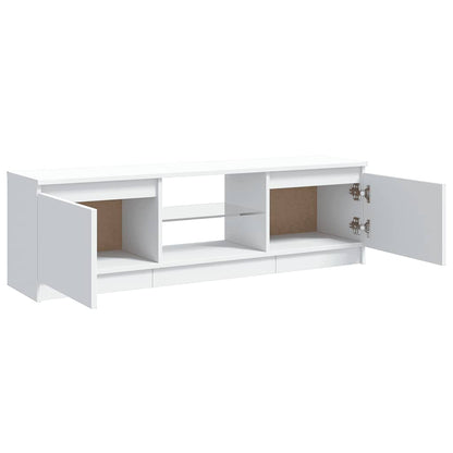 804283 vidaXL TV Cabinet with LED Lights White 120x30x36 cm