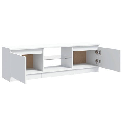 804283 vidaXL TV Cabinet with LED Lights White 120x30x36 cm