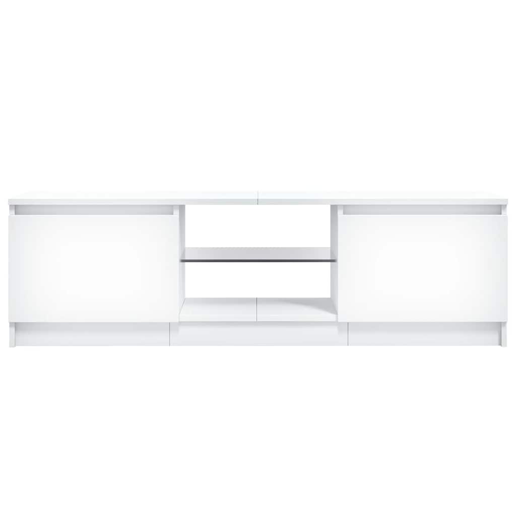 804283 vidaXL TV Cabinet with LED Lights White 120x30x36 cm
