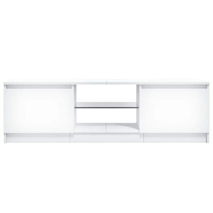 804283 vidaXL TV Cabinet with LED Lights White 120x30x36 cm