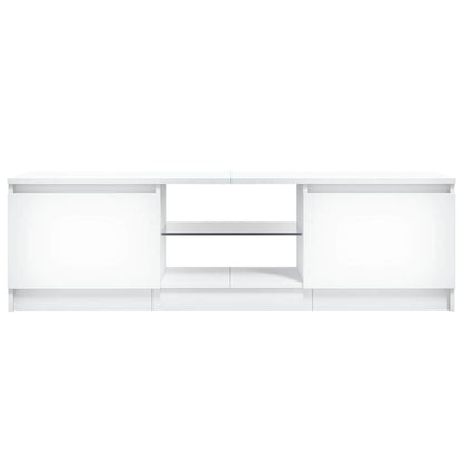 804283 vidaXL TV Cabinet with LED Lights White 120x30x36 cm