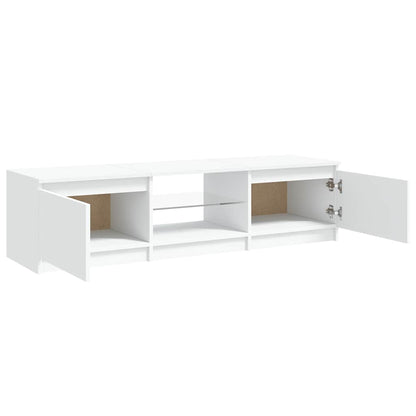 804292 vidaXL TV Cabinet with LED Lights White 140x40x36 cm