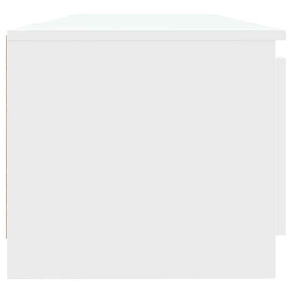TV Cabinet with LED Lights White 140x40x36 cm