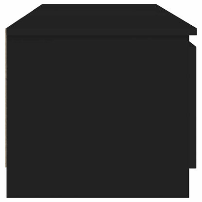 TV Cabinet with LED Lights Black 140x40x36 cm