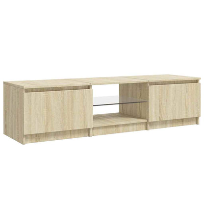 804295 vidaXL TV Cabinet with LED Lights Sonoma Oak 140x40x36 cm