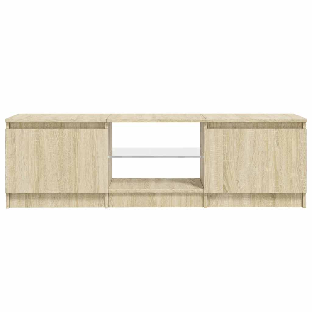 804295 vidaXL TV Cabinet with LED Lights Sonoma Oak 140x40x36 cm