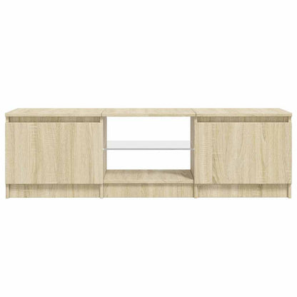 804295 vidaXL TV Cabinet with LED Lights Sonoma Oak 140x40x36 cm