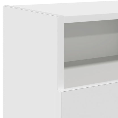 804301 vidaXL TV Cabinet with LED Lights White 120x30x50 cm