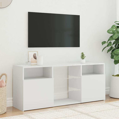 804301 vidaXL TV Cabinet with LED Lights White 120x30x50 cm