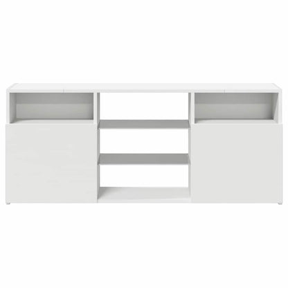 804301 vidaXL TV Cabinet with LED Lights White 120x30x50 cm