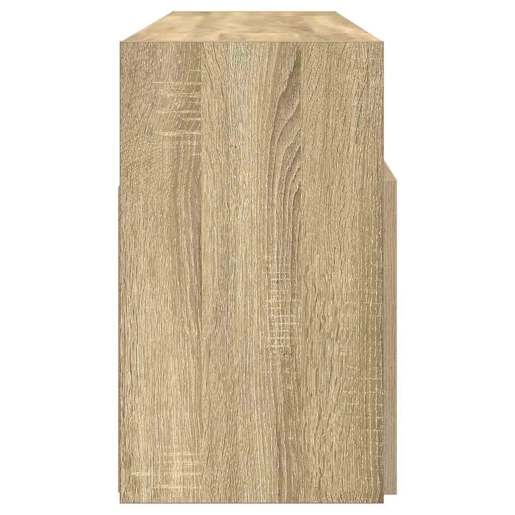 804304 vidaXL TV Cabinet with LED Lights Sonoma Oak 120x30x50 cm